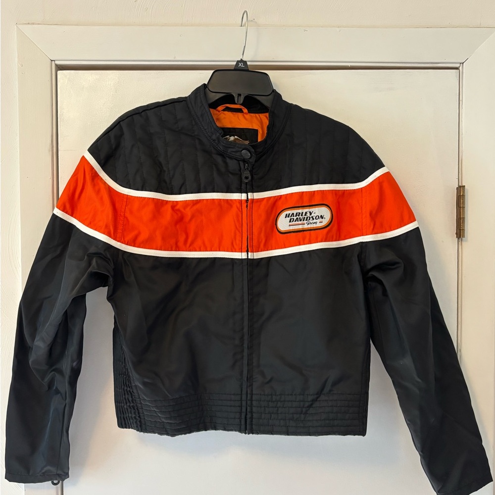Harley-Davidson Black and Orange Racing Jacket